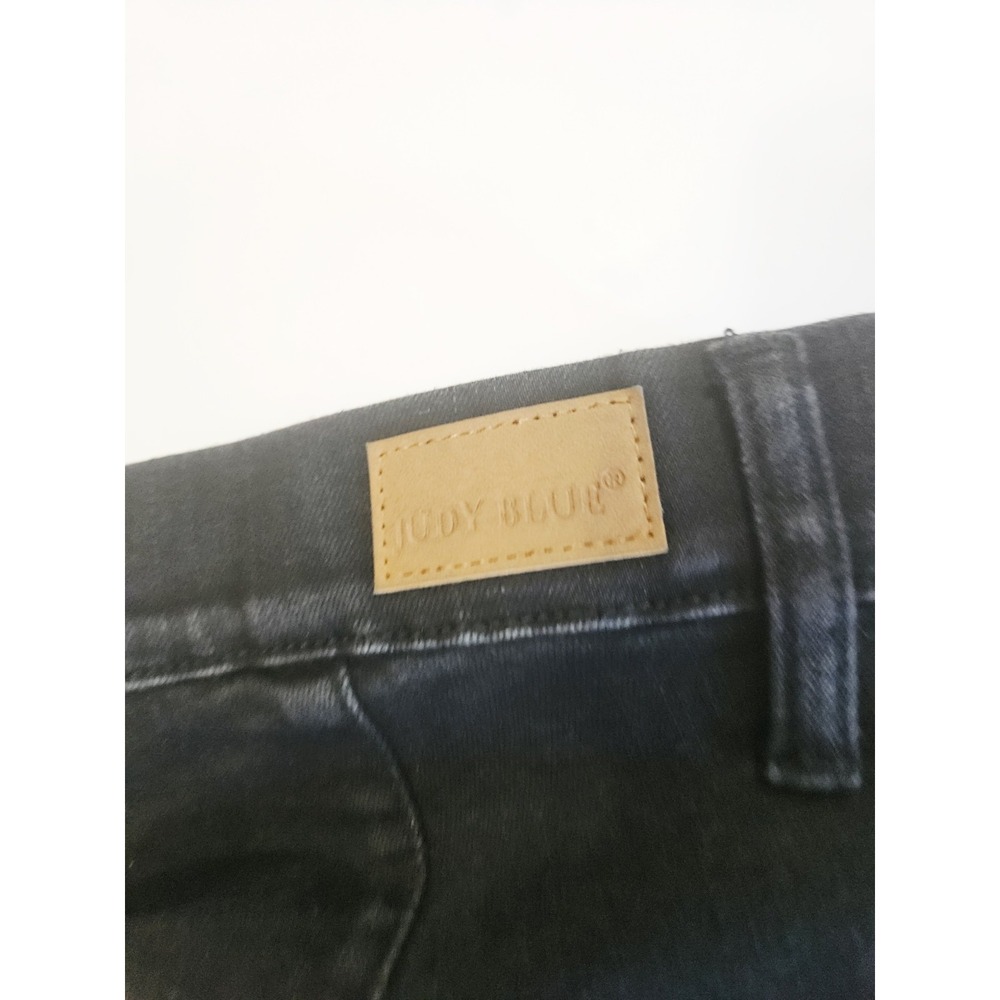Judy Blue Jeans Womens Size 9/29 Pull On Super Black Cowbell Leg Opening - Picture 2 of 11